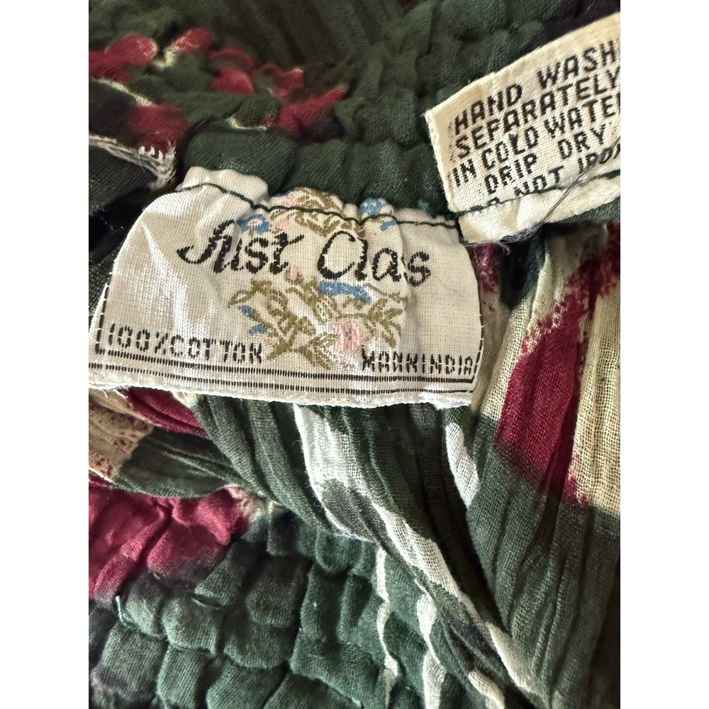 Vintage Just Classics Boho Gauze Maxi Skirt M India Festival Crinkle Cotton - Picture 4 of 7
